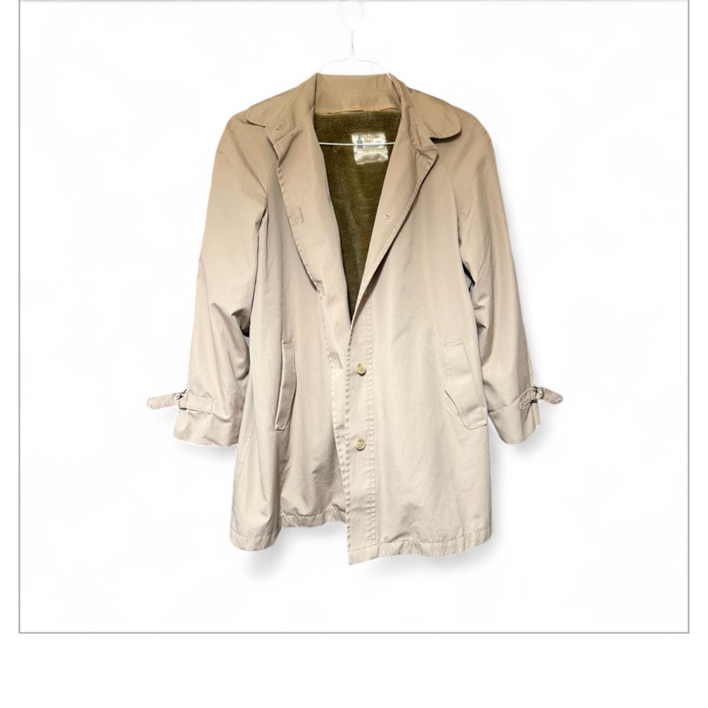 London Fog VTG Beige Trench Coat with removable fleece lining